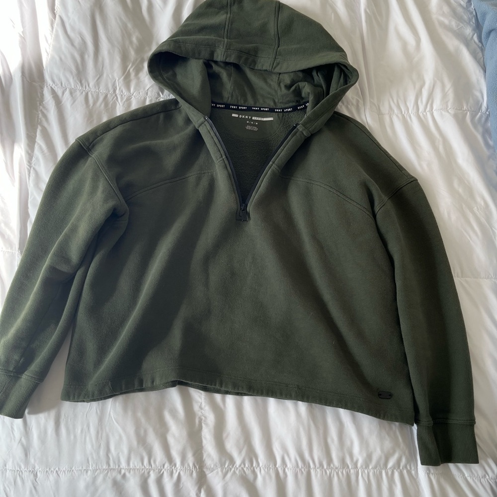 DKNY Sport Forest Green Half-Zip Hoodie